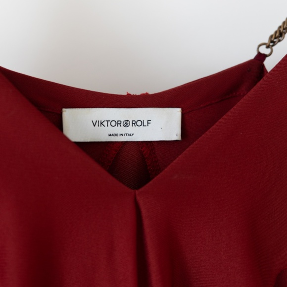 Viktor & Rolf Burgundy tank with chain straps XS - Picture 4 of 5
